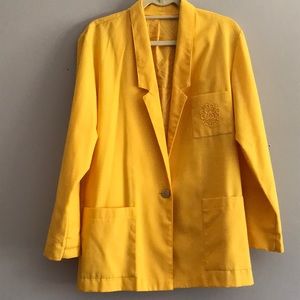 VTG Barrie Stephens Daffodil Yellow Lightweight Power Blazer Size M